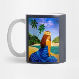 Hula Girl on Beach 11 Mug